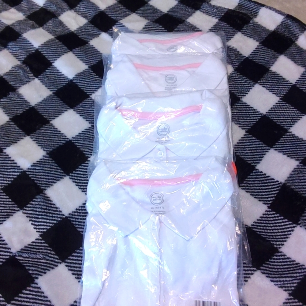 Girls School Uniform Collar Shirt  (NWT)